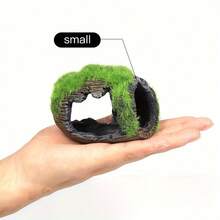 Fish Tank Decor Small Fish Hiding Cave Aquarium Ornament Cichlid Shrimp Shelter Hollow Artificial Wine Barrel - A - View 9