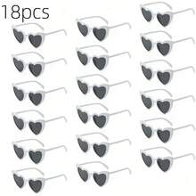 Bộ 18 kính thời trang hình trái tim màu đen, trắng, đỏ với tròng kính hình trái tim - Thích hợp cho các bữa tiệc, đám cưới, sinh nhật và ngày lễ - Bộ quà tặng dành cho người lớn, phụ kiện tiệc tùng, kính bền chắc. - nhiều màu - Xem 11