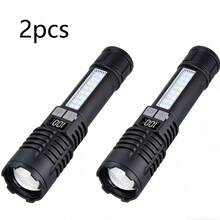 Bộ 2 đèn pin sạc công suất cao, độ sáng khoảng 990.000 lumen, đèn pin LED siêu cường độ cao. Có 5 chế độ chiếu sáng và khả năng chống nước IPX6, là công cụ chiếu sáng cầm tay lý tưởng cho cắm trại hoặc các tình huống khẩn cấp tại nhà. - STD002 - Xem 5