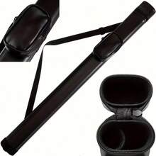 A Billiard Stick Storage Box, Durable Double Hole Table Club Holder, Portable Protective PU Bag, Billiard Accessories - Black - View 1