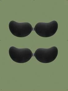 2 Pairs Silicone Backless Strapless Mango-Shaped Invisible Bra Adhesive Breast Petals, Suitable For Dresses And Wedding Gowns - Multicolor - View 42