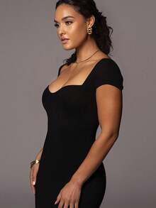 Long Fitted Open Neck Dress For Parties And Summer 2026 - 白色 - 查看 4