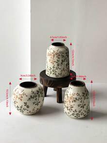 1个大/中/小号裂纹陶瓷花瓶，复古乡村风格花卉优雅家居装饰花瓶，美式农舍风格迷你桌面摆件，适合插鲜花/干花，创意复古，节日派对装饰 - 冰裂紋 - 查看 13