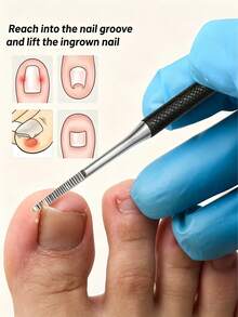 7pcs Pedicure Tool Set, Extra Sharp Large Nail Clipper, Stainless Steel Thick Hard Nail File - B-Black - View 6