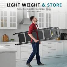 5-Step Stepladder, Folding Stepladder With Tool Tray And Wide Non-Slip Pedals, Sturdy Steel Ladder, Convenient Handrails, Lightweight Portable Steel Stepladder - A - View 3