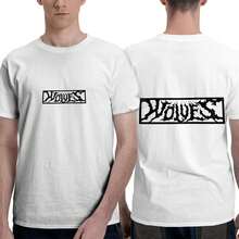 Men/Women DARCSPORT MIDNIGHT WOLVES Distressed Grunge 180g Cotton Crew Neck Tee Unisex Gym & Streetwear T-Shirt - 白色 - 查看 5