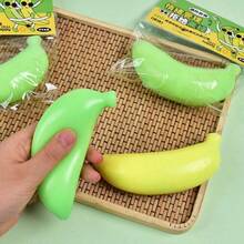 1个创意变温香蕉慢回弹减压玩具，模拟水果挤压玩具，神奇减压软体香蕉 - 彩色 - 查看 5