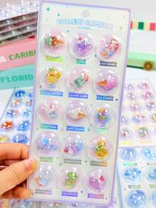 Bộ sticker 3D/tự làm, hình gấu trúc và mèo hoạt hình dễ thương, sticker 3D bằng nhựa epoxy, thích hợp cho điện thoại thông minh, sổ tay, cốc, bìa hồ sơ, quà tặng thủ công, sổ kế hoạch, album ảnh, hộp bút, phong bì, hộp quà, khung ảnh, nghệ thuật sticker, bề mặt nhẵn, nhựa chất lượng cao, sticker thủ công, sticker tự dính, dành cho người yêu thích văn phòng phẩm, người đam mê DIY. - Nhiều màu - Xem 6