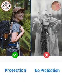(2/3pcs) New Extra-Large Mosquito Net With Face Mask Attachment And A Large Camping Storage Bag; Heavy-Duty Insect Net, Fine Mesh For Insect Protection, Compatible With Hats/Heads, Suitable For Fishing And Hunting - A - View 5