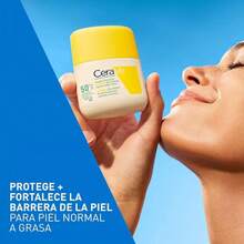 CeraVe Protector Solar Oil Control FPS50 50ml Facial Piel Mixta Grasa Control Brillo Acabado Mate Invisible Ceramidas Uso Diario - transparente - Ver 6