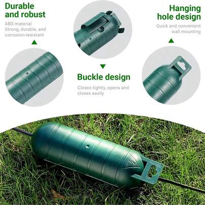 Outdoor Extension Cord Safety Cover With Waterproof Seal IP54 Water-Resistant, Weatherproof Electrical Connection Box With 2 Latches, Plug, Socket, Holiday Decoration Light, Black