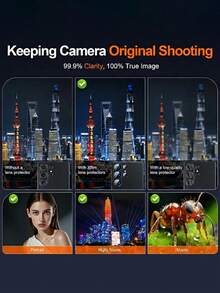 MIGAE 1 miếng dán bảo vệ màn hình camera cho Galaxy S26/S26+/S26 Ultra/S25 Ultra/S25/S25+/S24 Ultra. Được làm từ chất liệu kính cường lực chống sốc, chống trầy xước, không bong tróc bột, chống va đập và chống rơi vỡ, chống bám vân tay. Đây là món quà mùa xuân hoàn hảo. - Trong sáng - Xem 2