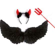 1/3 Sets Natural White Feather Angel Wings, Costume Props Suitable For Photography, Stage Performance, Cosplay,Halloween - White - View 10