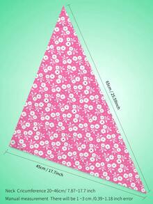 Floral Dog Bandana - Soft Spring Summer Wildflowers Dog Neck Scarf, Cute Pet Bib For Medium Large Dogs, Kawaii Photo Dogs Cats Prop For Daily Use Parties & Pet Photography - Multicolor - View 2