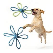 1/2 Pieces - Flower-Shaped Dog Chew Toy - Training Dog Interactive Toy - Dog Boredom Reliever Toy - Chewable Toy For Dog's Den - Pet Knot Toothbrushing Toy - Multicolor - View 12