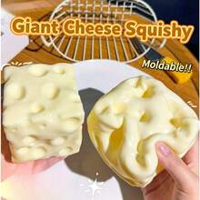 1pc Square Cheese Squeeze Ball, Novelty Soft Quick-Rebounding Design, Returns To Original Shape Without Deformation, Cute Desktop Ornament For Home Or Office, Perfect Christmas And Holiday Gift - 1 cái - Xem 6