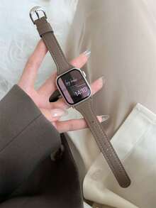 1条柔软皮革表带，兼容 38mm、40mm、41mm、42mm、44mm、45mm、46mm、49mm，兼容 Series 10/9/8/7/6/5/4/3/2/1 SE Ultra。 - 大象灰銀 - 查看 8
