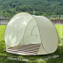 1pc Portable Family Beach Tent, Instant Setup, Spacious Interior, Breathable & Comfortable For 3-4 People, Waterproof Material, Handheld - Multicolor - View 11