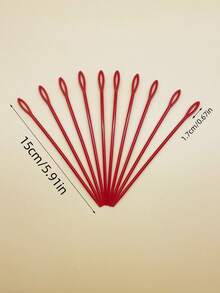 10 piezas Juego de agujas de coser de de 15 cm (5,91 pulgadas) con punta grande, agujas de plástico para hilos, diseño de punta roma, diámetro de ojo grande, adecuado para hilos gruesos, cuerdas, macramé, tejido, ganchillo, bordado - agujas de plástico - Ver 14