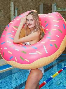 Inflatable Swimming Ring, PVC Inflatable Swim Ring, Unisex Underarm Floats, Available In Green, Pink, Donut And Watermelon Shapes, Suitable For Summer Water Sports, Swimming Pool Parties, Beach Parties, Swimming Pools, Beaches And Summer Leisure Swimming - Multiple Styles - View 4