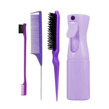 Bộ dụng cụ tạo kiểu tóc màu tím 6 món/5 món/4 món/3 món bao gồm bình xịt và cọ - Bộ dụng cụ chăm sóc tóc chuyên nghiệp tại nhà và khi đi du lịch. - Nhiều màu - Xem 14
