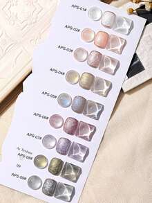 2026New Threaded Pearl Milk White Velvet Wavy Gel Nail Polish 12ml Spring/Summer Ice Transparent Magnetic Nail Polish Set, Includes Base Coat And Top Coat, Needs UV Curing, Suitable For Work/Commuting/Dates, Hot-Selling Salon-Grade Nail Design - Multicolor - View 8