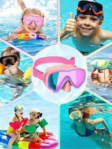 1/2PCS Kids Swim Goggles With Fabric Strap, Suitable For 3-15 Years Old Children, Leak-Proof Nose Bridge, 180° Clear Vision, Swimming Accessories - Multicolor - View 8