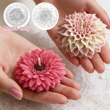 2pcs 3D Flower Shaped Candle Molds - Easy Release, Multipurpose Reusable Silicone Molds, Hollow Design, Romantic Gift, Birthday Gift, Mother's Day Gift, Valentine's Day Gift, Bridesmaid Gift, Wedding Favor, Etc. - 2 Molds/loose Tips + Non-chrysanthemum - View 6