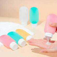 Travel Set, Squeeze Design, Portable, Leak-Proof, Refillable Cosmetic Containers, Suitable For Toiletries, Shampoo, Body Wash And Lotion, Travel Essential (Label Cards Included), Suitable For School, Vacation, Camping, Holiday, Mini Size, Also Suitable For Beach, Bathroom, Bedroom, Large Capacity - One Size - View 12