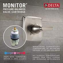 Foundations 13 Series Single-Function Shower Vae Trim Kit Shower Handle Delta Shower Trim Kit Stainl BT131-SS Vae Not Included - Stainless - View 2