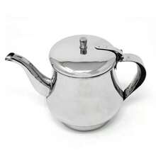 Stainless Steel Gooseneck Tea Pot w/ Vented Hinged Lid 32 Fluid Ounces 4 - 5 Cups by Pride Of India by Pride Of India - Acero inoxidable - Ver 2