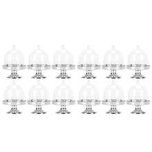 TOPINCN Candy Box 12 Set Mini Candy Box Cake Stand Cupcake Candy Display Plate con Tapa Suministros para Fiestas Astilla - como en la imagen - Ver 9