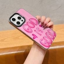 La funda integrada de color plata y negro presenta un diseño de letras en rosa brillante y está hecha de TPU para ofrecer protección a prueba de golpes, cobertura total y protección precisa. Es compatible con los modelos Apple  6/7/8/X/Xs/Xr/Xs Max/11/12/13/14/15/16 Pro Max. Es un excelente regalo de cumpleaños y Navidad para parejas, mujeres, hijas, novios, novias y adolescentes. - Colores mixtos - Ver 6