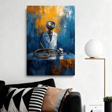 1 pieza Póster de Definición de Doctor Enmarcado y- Marco dede con Instalación de Gancho, Adecuado para Decoración de Oficina de Hospital Clínica, Regalo para Doctor, Decoración Moderna de Atención Médica, 2D Plano - Enmarcado - Ver 5