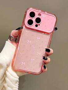 1个粉色蝴蝶结镜面手机壳，兼容 X XR XS Max 11 12 13 13 Pro 13 Pro Max 14 Pro Max 14 Pro Max 15 15 Pro 15 Plus 15 Pro Max、 16 16 Pro 16 Plus 16 Pro Max、 17 17 Pro 17 Pro Max，手机保护套 - 粉色 - 查看 3