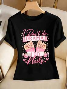 Women T-Shirts - Black - View 2