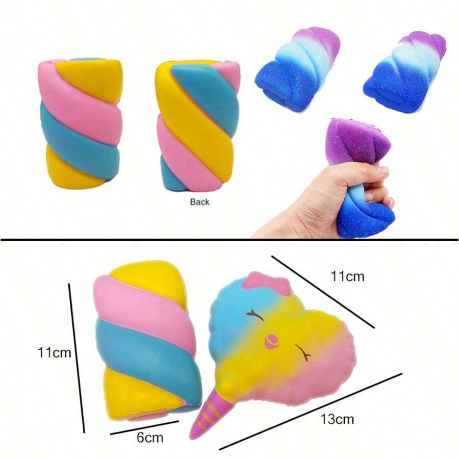 1pc Colorful Squishy Cotton Candy, Fidget Toy For ADHD, Autism, Stress Relief, Slow Rebound, Gift For Back To School, Birthday, Easter, Christmas