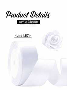1 cuộn ruy băng satin 4cm, dài 25 yard, tự làm thủ công, dùng cho bó hoa, gói quà, đồ thủ công, nơ, đám cưới, Ngày của Mẹ, tiệc sinh nhật, Halloween, trang trí Giáng sinh và quà tặng. - Xem 12