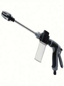 1pc High Pressure Car Wash Spray Gun, Multi-Functional Water Hose Nozzle With 3 Durable Connectors And Foam Container, Suitable For Car Washing, Gardening, Plant Watering, Cleaning With Storage Container - Multicolor - View 11