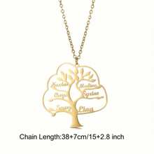 1 chiếc vòng cổ mặt dây chuyền hình đám mây khắc tên theo yêu cầu, vòng cổ nhiều tên hình cây cá nhân hóa, có thể tùy chỉnh 1-6 tên, mặt dây chuyền khắc tên thành viên gia đình bằng thép không gỉ, quà tặng Ngày của Mẹ, trang sức nữ, vòng cổ nhiều tên tùy chỉnh, quà tặng cá nhân hóa. - Nhiều màu - Xem 5