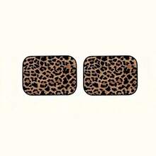 4pcs Leopard Print Car Floor Mats Set, Universal Car Foot Pads, Vehicle Carpet - Front & Rear Full Coverage Car Interior Accessories, Women's Car Supplies, Girl Gift, Crystal Velvet Vehicle Floor Mats Fit For Sedan, Truck, SUV, Car Interior, Car Accessories, Car Essentials - Multicolor - View 8
