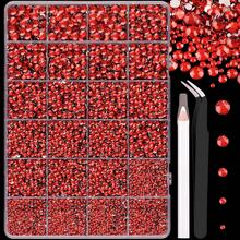 1 Box Black Rhinestones For Crafts, Multi-Colors Available 25000PCS Jelly Rhinestones Flatback Bling Gems With Tweezer Pick Pen For Nail Art, Shoes, Tumblers, Clothes Decoration Jewelry Making Faux Gemstones 24 Girds Nail Charms - Multicolor - View 13