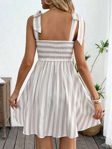 Women Midi Dresses - 卡其色 - 查看 9