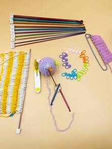 27cm Long Afghan Crochet Gift Set, Complete Knitting Tools Including Crochet Hooks, Stitch Markers, Pins, Scissors And Embroidery Fabric, Practical Gift For Handmade Enthusiasts, Suitable For Birthday, Holiday And Hobby Gifts - Set - View 8