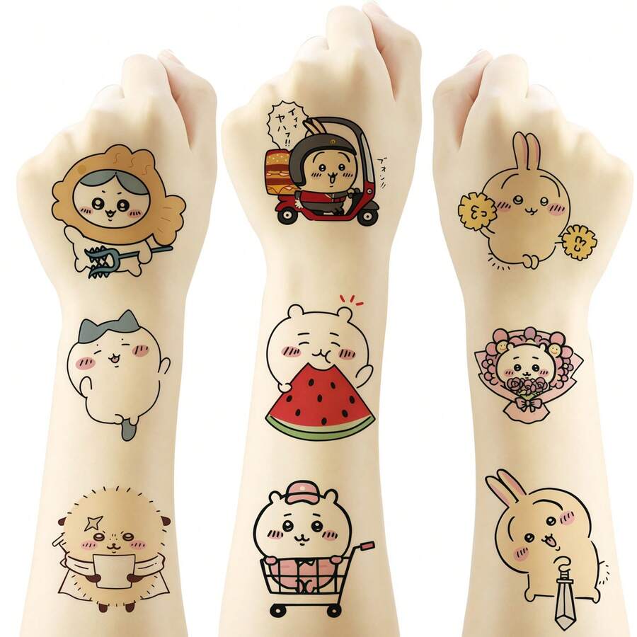 20 miếng dán Usagi Xiao Ba, hình dán anime chất lượng cao, quà tặng học sinh & đồ dùng tiệc tùng [Kiểu ngẫu nhiên] - Nhiều màu - Xem 1