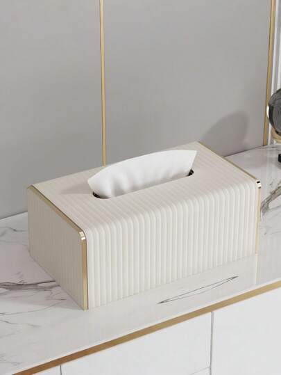 Hộp đựng khăn giấy hình chữ nhật bằng da PU, hộp đựng khăn ăn, hộp trang trí/hộp đựng đồ, thích hợp để trên mặt bàn phòng tắm, bàn đầu giường, bàn cà phê, nhà cửa, bàn làm việc văn phòng và xe hơi - Quà tặng ngày lễ