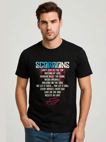 Scorpions' Live Rock Album Cover For Men - Black - View 1