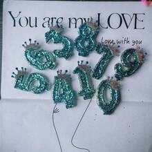 20 chiếc/1 bộ nến điện tử số 0-9 màu xanh dương nguyên chất hình vương miện, thích hợp cho sinh nhật, kỷ niệm, đám cưới. - Xem 1