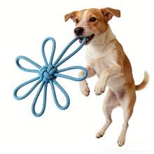 1/2 Pieces - Flower-Shaped Dog Chew Toy - Training Dog Interactive Toy - Dog Boredom Reliever Toy - Chewable Toy For Dog's Den - Pet Knot Toothbrushing Toy - Multicolor - View 8