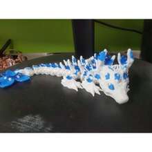 3D Printed Cherry Blossom Dragon Model A Joint Movable Simulation Animal Ornament Doll Figure - Holiday Gift - Birthday Gift - Multicolor - View 11